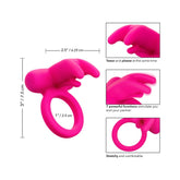 Silicone Rechargeable Triple Clit Flicker - Pink